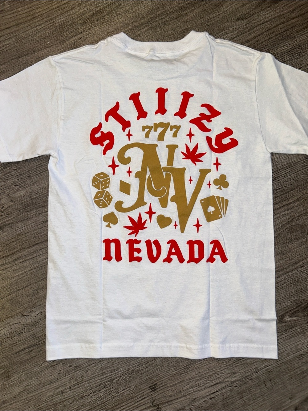 STIIIZY Nevada Graphic Tee Small Made in USA Unisex Casino 777